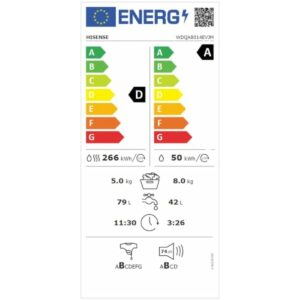 Lavadora Secadora Hisense. Eficiencia.