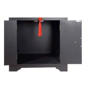 Mesita de Noche Madera de Abeto DKD Home Decor. Puerta.