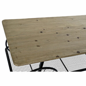 Mesa auxiliar Madera de Abeto y Metal Negro DKD Home Decor. Original.