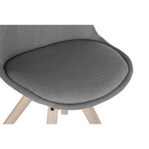 Silla de Comedor Gris Oscuro Roble DKD Home Decor. Poliéster.