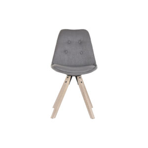 Silla de Comedor Gris Oscuro Roble DKD Home Decor. Frontal.