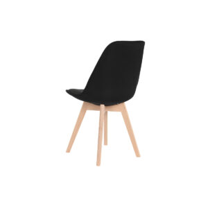 Silla Negra de Madera de Haya DKD Home Decor. Trasera.