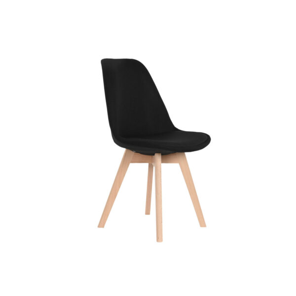 Silla Negra de Madera de Haya DKD Home Decor