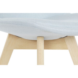 Silla Beige Azul Madera de Haya DKD Home Decor. Patas.