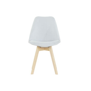 Silla Beige Azul Madera de Haya DKD Home Decor. Frontal.