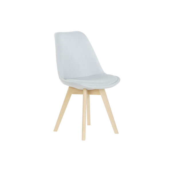 Silla Beige Azul Madera de Haya DKD Home Decor