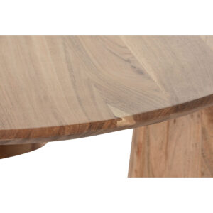 Mesa de Centro Redonda Madera de Acacia DKD Home Decor. Detalle.