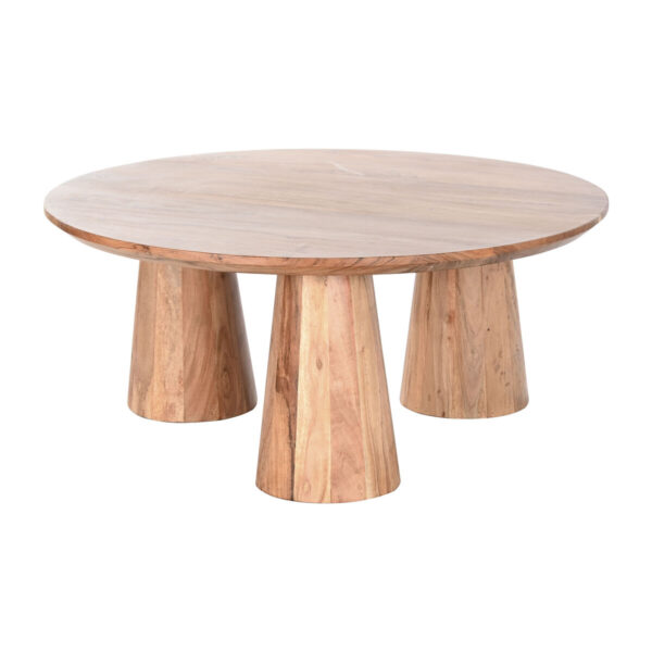 Mesa de Centro Redonda Madera de Acacia DKD Home Decor