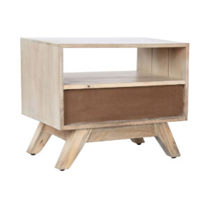 Mesita de Noche Madera de Mango DKD Home Decor. Trasera.