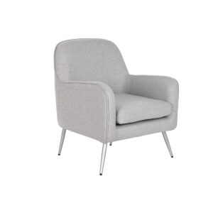 Sillón Poliéster Gris Plateado Home ESPRIT