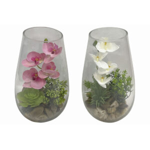 Planta Decorativa PVC y Cristal Home ESPRIT
