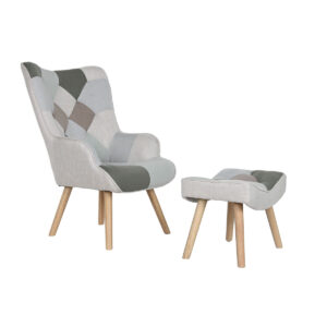 Butaca Madera Metal y Poliéster Home ESPRIT