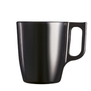 Taza de Vidrio Negro Flashy Luminarc. Capacidad.